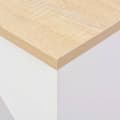 Miniatyrbild 6 av 7: The Living Store Barbord med flyttbar hylla vit 138x39x110 cm -  Matbord