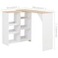 Miniatyrbild 7 av 7: The Living Store Barbord med flyttbar hylla vit 138x39x110 cm -  Matbord