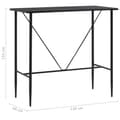 Miniatyrbillede 7 af 7: The Living Store barbord 120 x 60 x 110 cm MDF sort -  Spiseborde