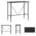 Miniatyrbillede 1 af 7: The Living Store barbord 120 x 60 x 110 cm MDF sort -  Spiseborde