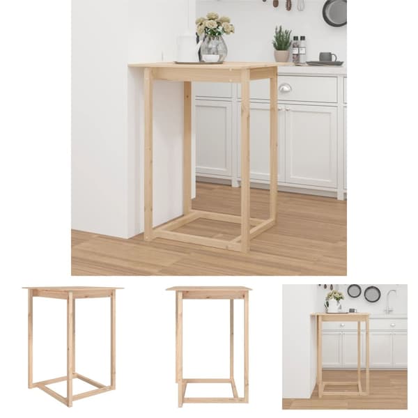 The Living Store Barbord 80x80x110 cm massiv furu -  Matbord
