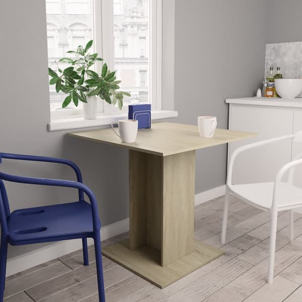 The Living Store Ruokapöytä Sonoma-tammi 80x80x75 cm lastulevy -  Keittiön & ruokapöydät