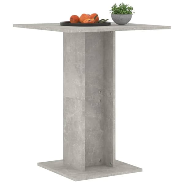 The Living Store Bistrobord betonggrå 60x60x75 cm konstruerat trä - Matbord