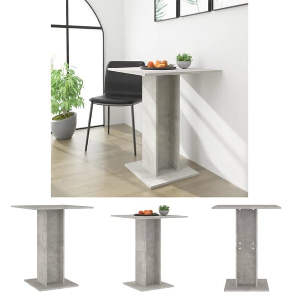 The Living Store Bistrobord betonggrå 60x60x75 cm konstruerat trä - Matbord