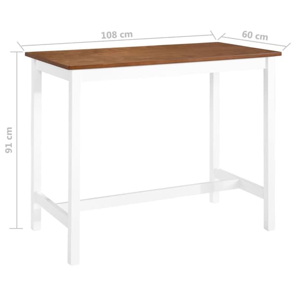 The Living Store Barbord massivt trä 108x60x91 cm -  Matbord