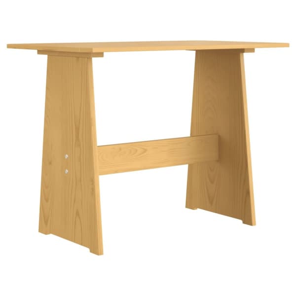The Living Store spisebord med bænk massivt fyrretræ gyldenbrun -  Spiseborde
