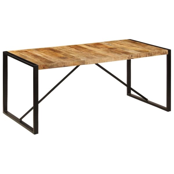 The Living Store Matbord massivt grovt mangoträ 180 cm -  Matbord