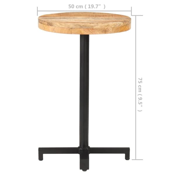 The Living Store Cafébord runt Ø50x75 cm grovt mangoträ - Matbord