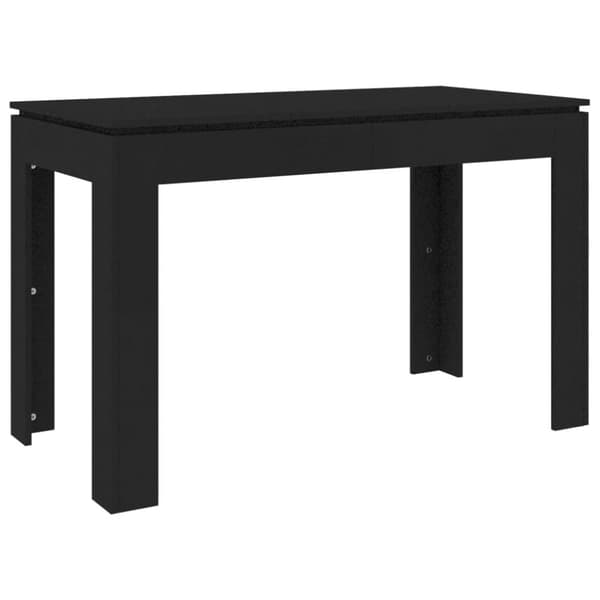 The Living Store spisebord 120x60x76 cm konstrueret træ sort -  Spiseborde
