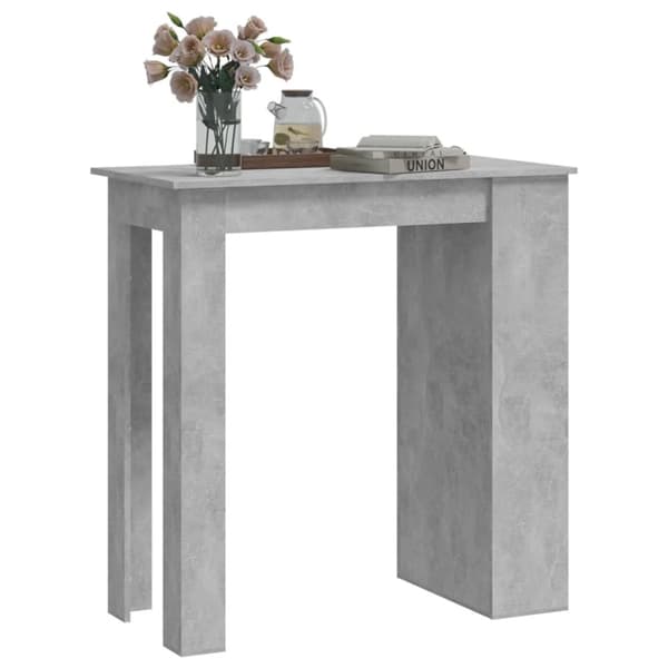 The Living Store Baaripöytä säilytystelineellä betoninharmaa 102x50x103,5 cm -  Keittiön & ruokapöydät