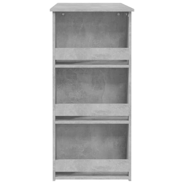 The Living Store Baaripöytä säilytystelineellä betoninharmaa 102x50x103,5 cm -  Keittiön & ruokapöydät