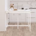 Miniatyrbild 6 av 9: The Living Store Barbord vit 140x80x110 cm massivt furuträ -  Matbord