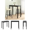 Miniatyrbillede 1 af 7: The Living Store barbord 115x55x107 cm MDF sort -  Spiseborde