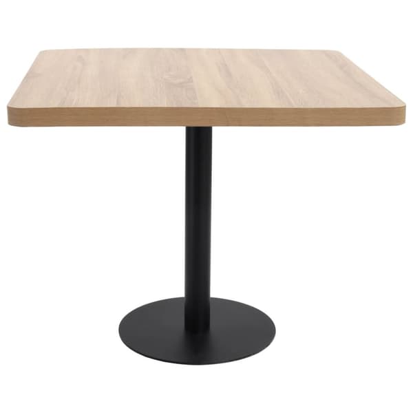 The Living Store Bistrobord ljusbrun 80x80 cm MDF -  Matbord