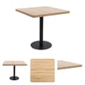 Miniatyrbild 1 av 7: The Living Store Bistrobord ljusbrun 80x80 cm MDF -  Matbord
