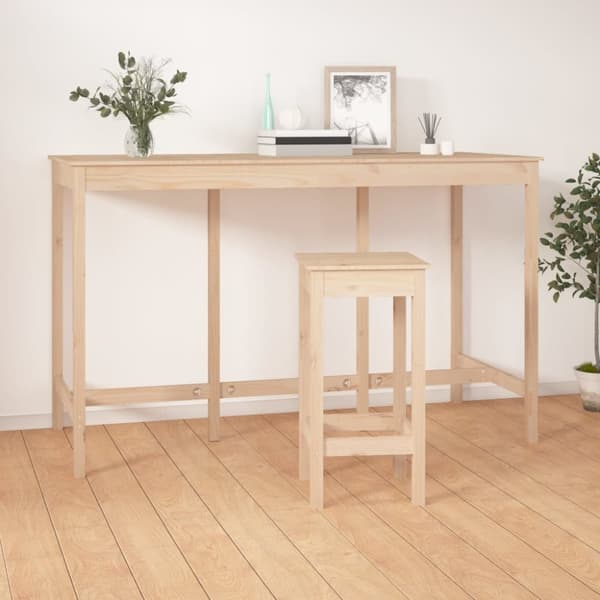 The Living Store barbord 180x80x110 cm massivt fyrretræ -  Spiseborde