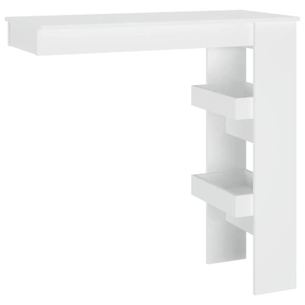The Living Store Barbord väggmonterat vit 102x45x103,5 cm konstruerat trä -  Matbord
