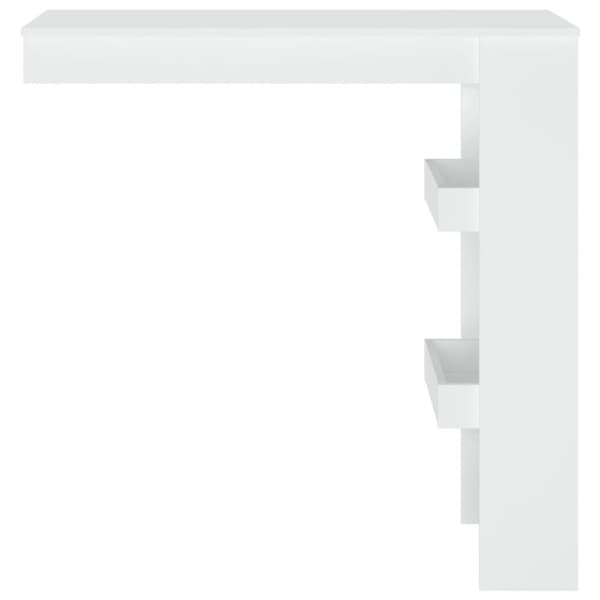 The Living Store Barbord väggmonterat vit 102x45x103,5 cm konstruerat trä -  Matbord
