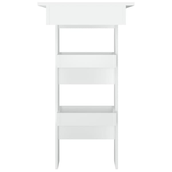 The Living Store Barbord väggmonterat vit 102x45x103,5 cm konstruerat trä -  Matbord