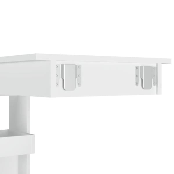 The Living Store Barbord väggmonterat vit 102x45x103,5 cm konstruerat trä -  Matbord