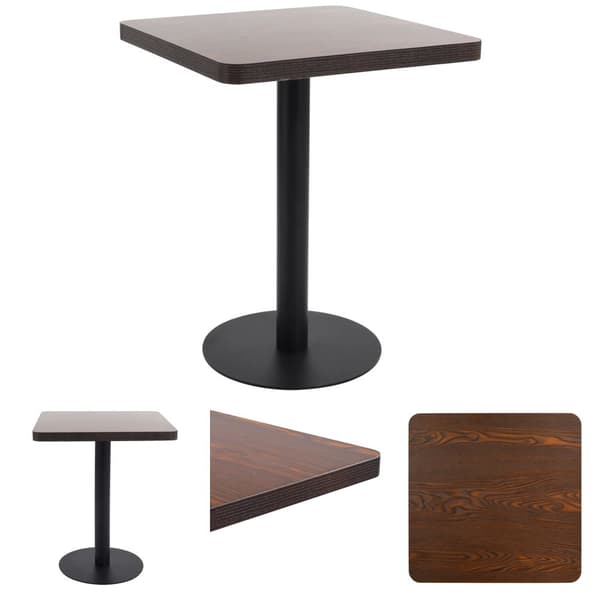 The Living Store Bistrobord mörkbrun 60X60 cm MDF -  Matbord