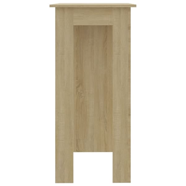 The Living Store Barbord med hylla sonoma-ek 102x50x103,5 cm konstruerat trä -  Matbord