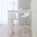 Miniatyrbild 7 av 11: The Living Store Barbord väggmonterat vit glans 102x45x103,5 cm konstruerat trä -  Matbord