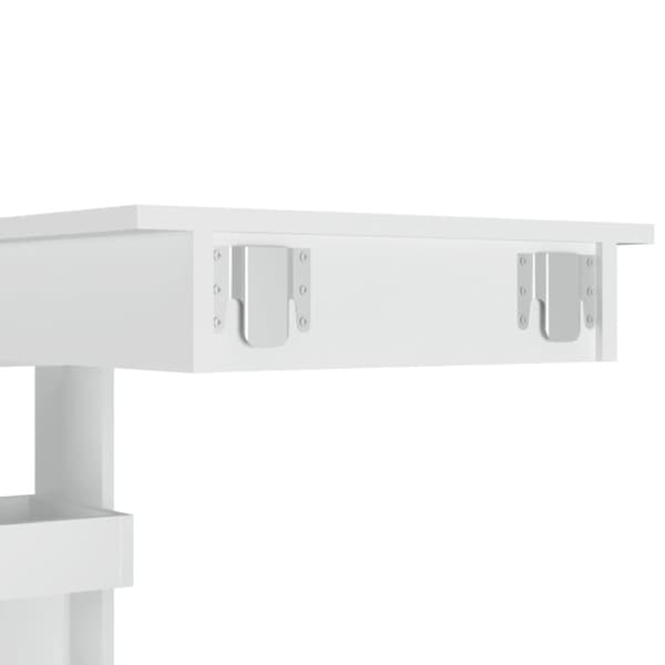 The Living Store Barbord väggmonterat vit glans 102x45x103,5 cm konstruerat trä -  Matbord