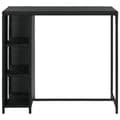 Miniatyrbillede 3 af 9: The Living Store barbord med opbevaringsstativ 120x60x110 cm polyrattan sort -  Spiseborde
