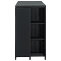 Miniatyrbillede 4 af 9: The Living Store barbord med opbevaringsstativ 120x60x110 cm polyrattan sort -  Spiseborde