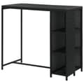 Miniatyrbillede 5 af 9: The Living Store barbord med opbevaringsstativ 120x60x110 cm polyrattan sort -  Spiseborde