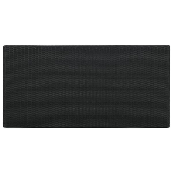 The Living Store barbord med opbevaringsstativ 120x60x110 cm polyrattan sort -  Spiseborde
