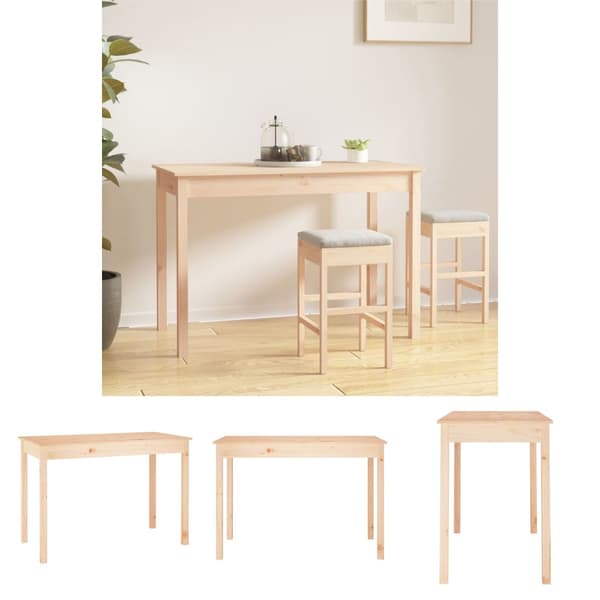 The Living Store spisebord 110x55x75 cm massivt fyrretræ -  Spiseborde