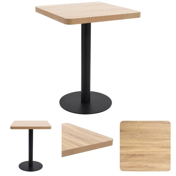 The Living Store Bistropöytä vaaleanruskea 60x60 cm MDF -  Keittiön & ruokapöydät