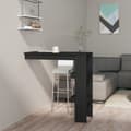 Miniatyrbillede 2 af 11: The Living Store vægmonteret barbord 102x45x103,5 cm konstrueret træ sort -  Spiseborde