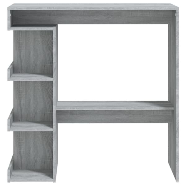 The Living Store Barbord med hyllor grå sonoma 100x50x101,5 cm -  Matbord