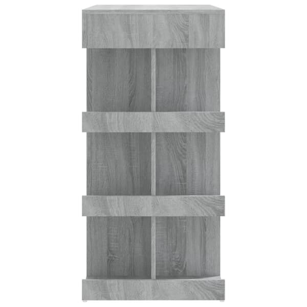 The Living Store Barbord med hyllor grå sonoma 100x50x101,5 cm -  Matbord
