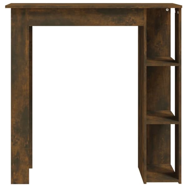 The Living Store barbord m. hylde 102x50x103,5 cm konstrueret træ røget eg -  Spiseborde