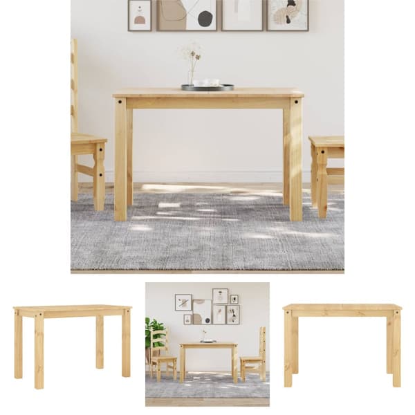 The Living Store Matbord Panama 117x60x75 cm massiv furu -  Matbord