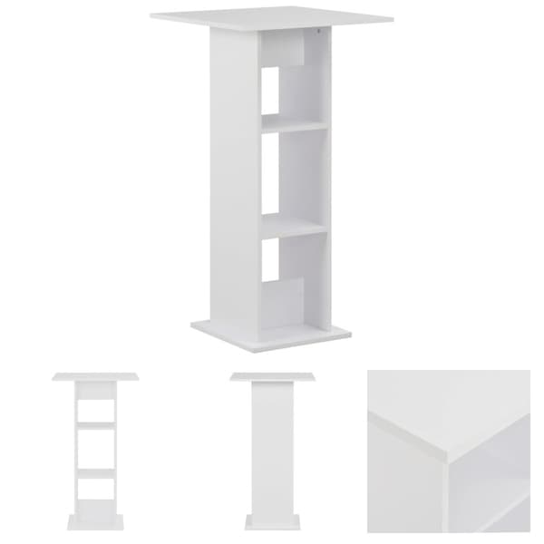 The Living Store Barbord vit 60x60x110 cm -  Matbord
