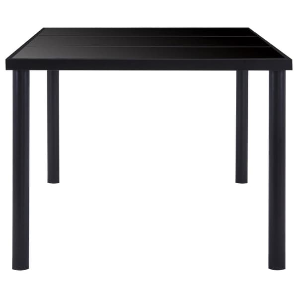 The Living Store Matbord svart 160x80x75 cm härdat glas - Matbord