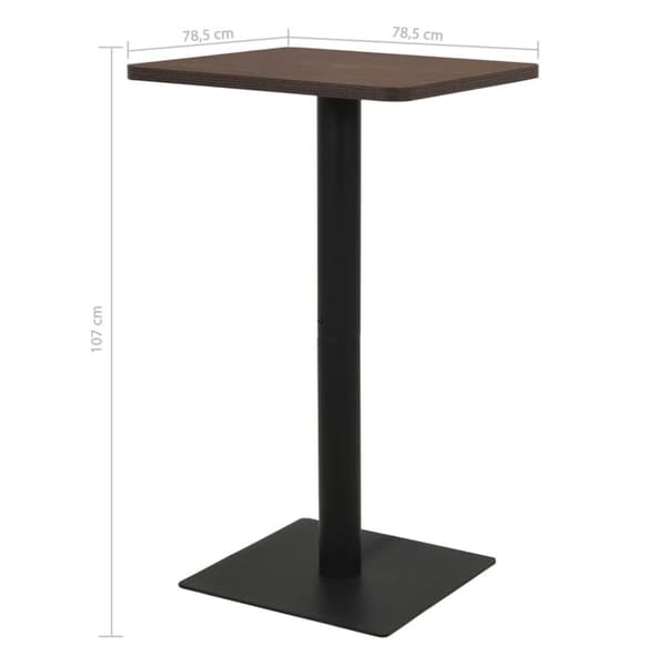 The Living Store Bistropöytä tumma tuhka 78,5x78,5x107 cm -  Keittiön & ruokapöydät