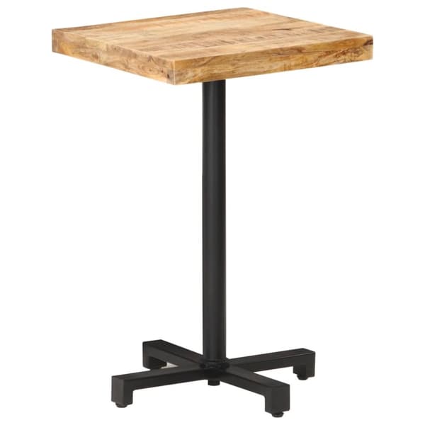 The Living Store bistrobord 50x50x75 cm firkantet ru mangotræ -  Spiseborde