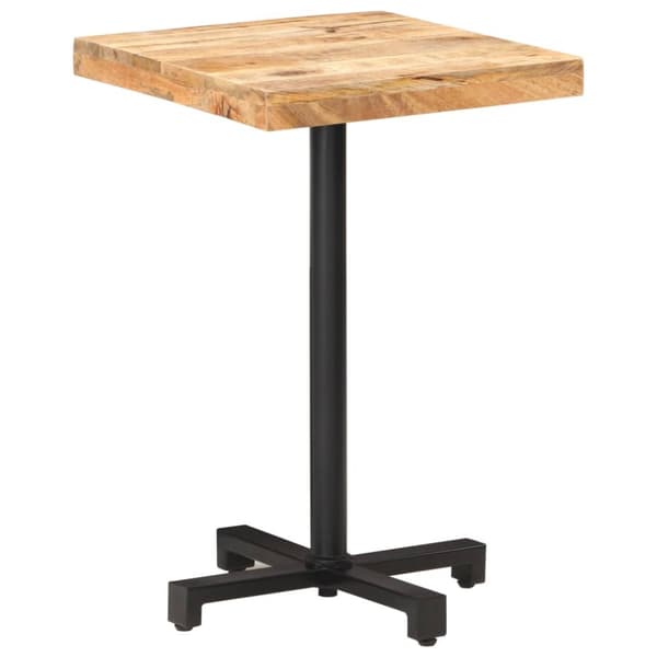 The Living Store bistrobord 50x50x75 cm firkantet ru mangotræ -  Spiseborde