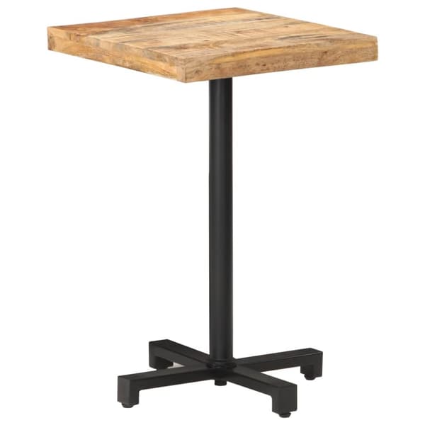 The Living Store bistrobord 50x50x75 cm firkantet ru mangotræ -  Spiseborde
