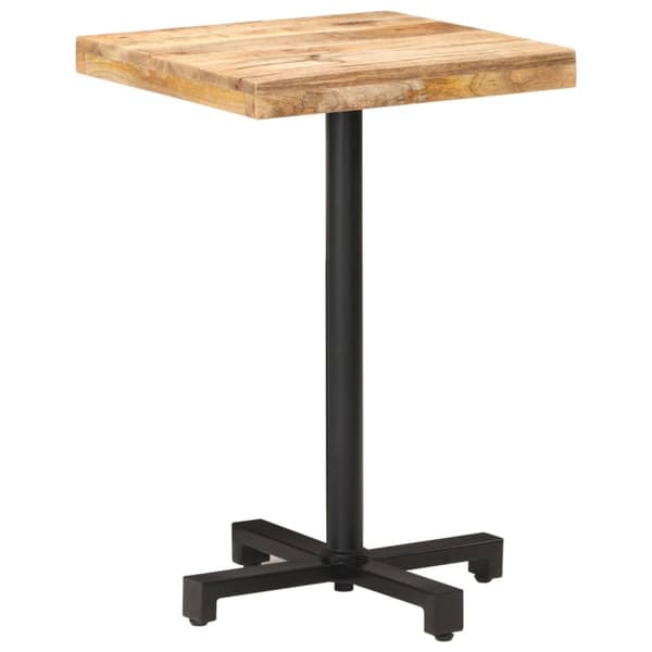 The Living Store bistrobord 50x50x75 cm firkantet ru mangotræ -  Spiseborde