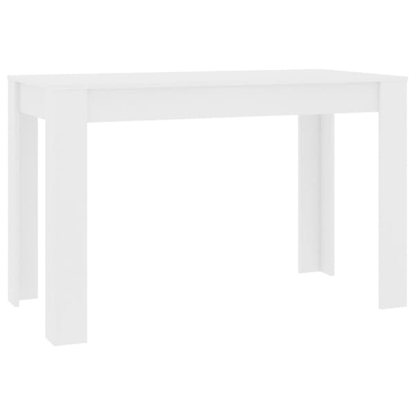 The Living Store spisebord 120 x 60 x 76 cm spånplade hvid -  Spiseborde
