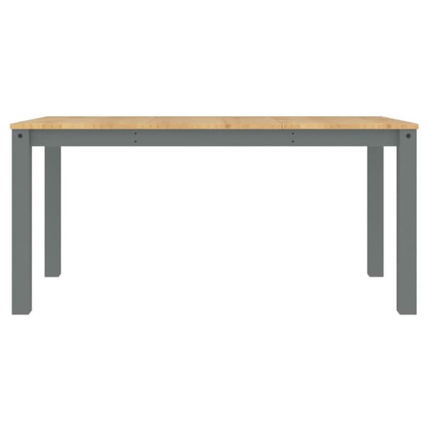 The Living Store Ruokapöytä Panama harmaa 160x80x75 cm täysi mänty -  Keittiön & ruokapöydät