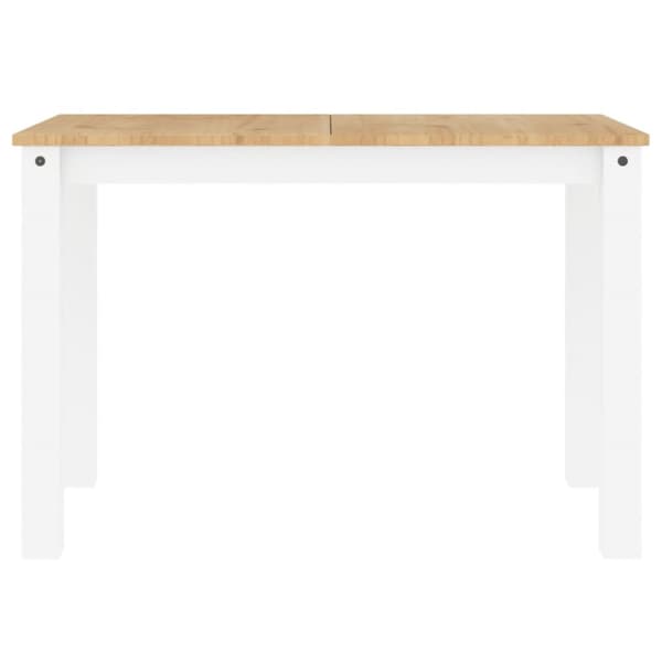 The Living Store Ruokapöytä Panama valkoinen 117x60x75 cm täysi mänty -  Keittiön & ruokapöydät