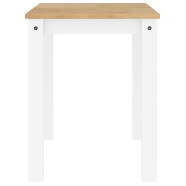 The Living Store Ruokapöytä Panama valkoinen 117x60x75 cm täysi mänty -  Keittiön & ruokapöydät